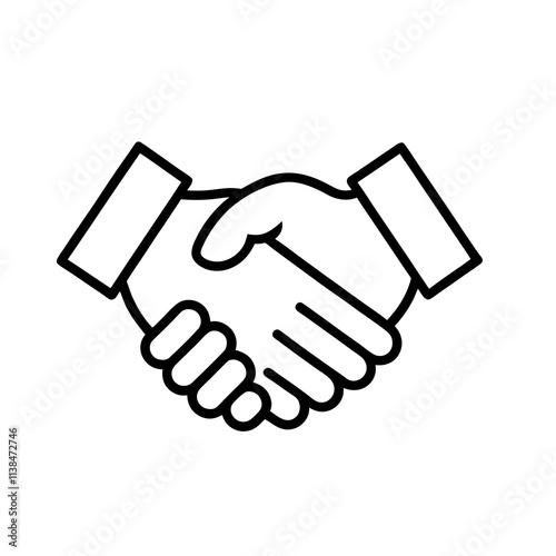 Wallpaper Mural handshake isolated on white background Torontodigital.ca