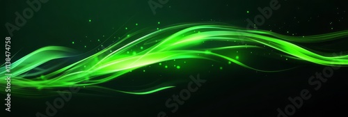 Abstract Green Light Waves ...
