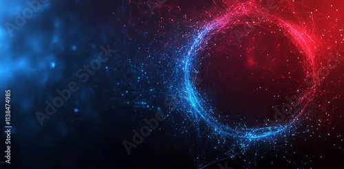 Abstract Red Blue Network D...