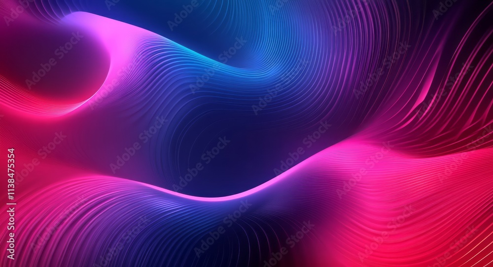 Abstract Pink and Blue Wave Lines Design Abstract Pink and Blue Wave Lines Design