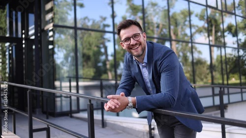 Wallpaper Mural Young businessman getting back from work Torontodigital.ca