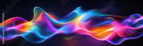 Abstract Colorful Waves Flo...