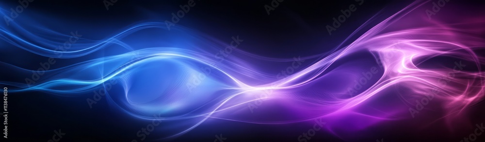 Abstract Blue and Purple Swirling Energy Waves Abstract Blue and Purple Swirling Energy Waves