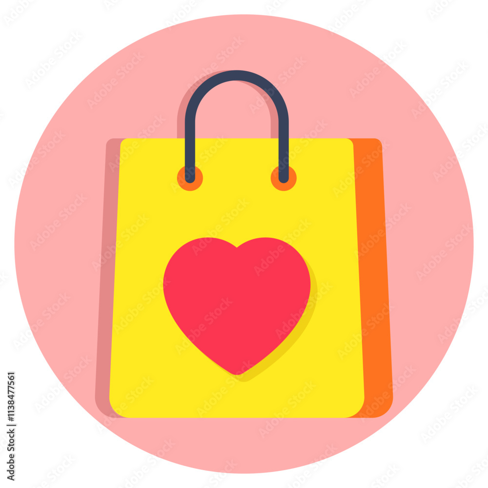 Trendy vector design of love shopping Trendy vector design of love shopping
