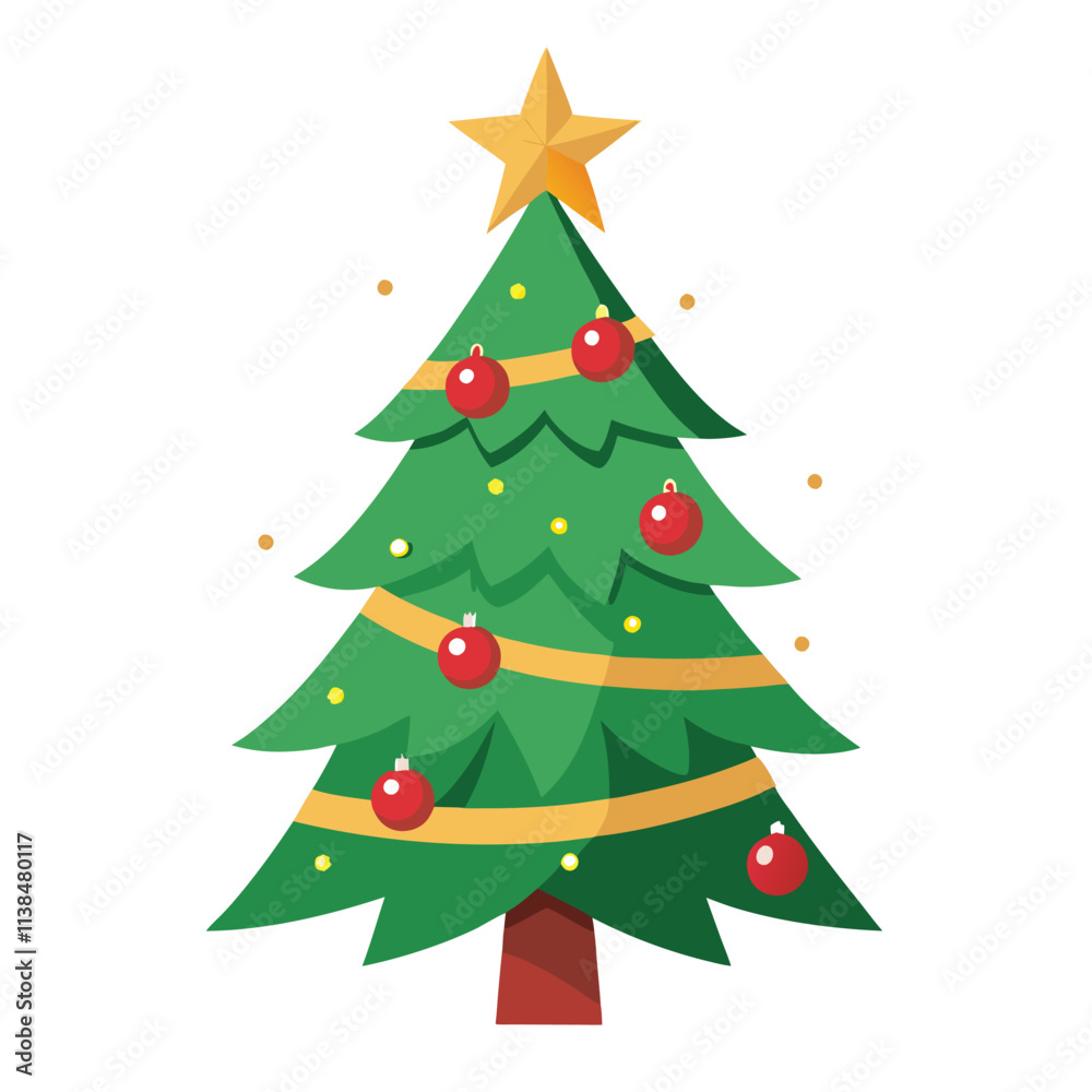 A christmas tree with presents and a star on it A christmas tree with presents and a star on it