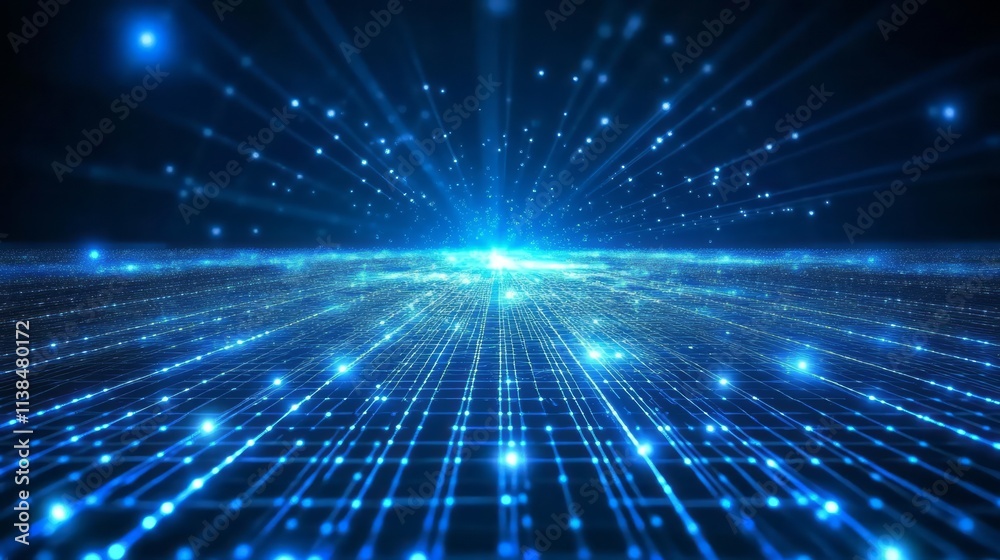 Abstract Digital Network Grid Illumination Abstract Digital Network Grid Illumination