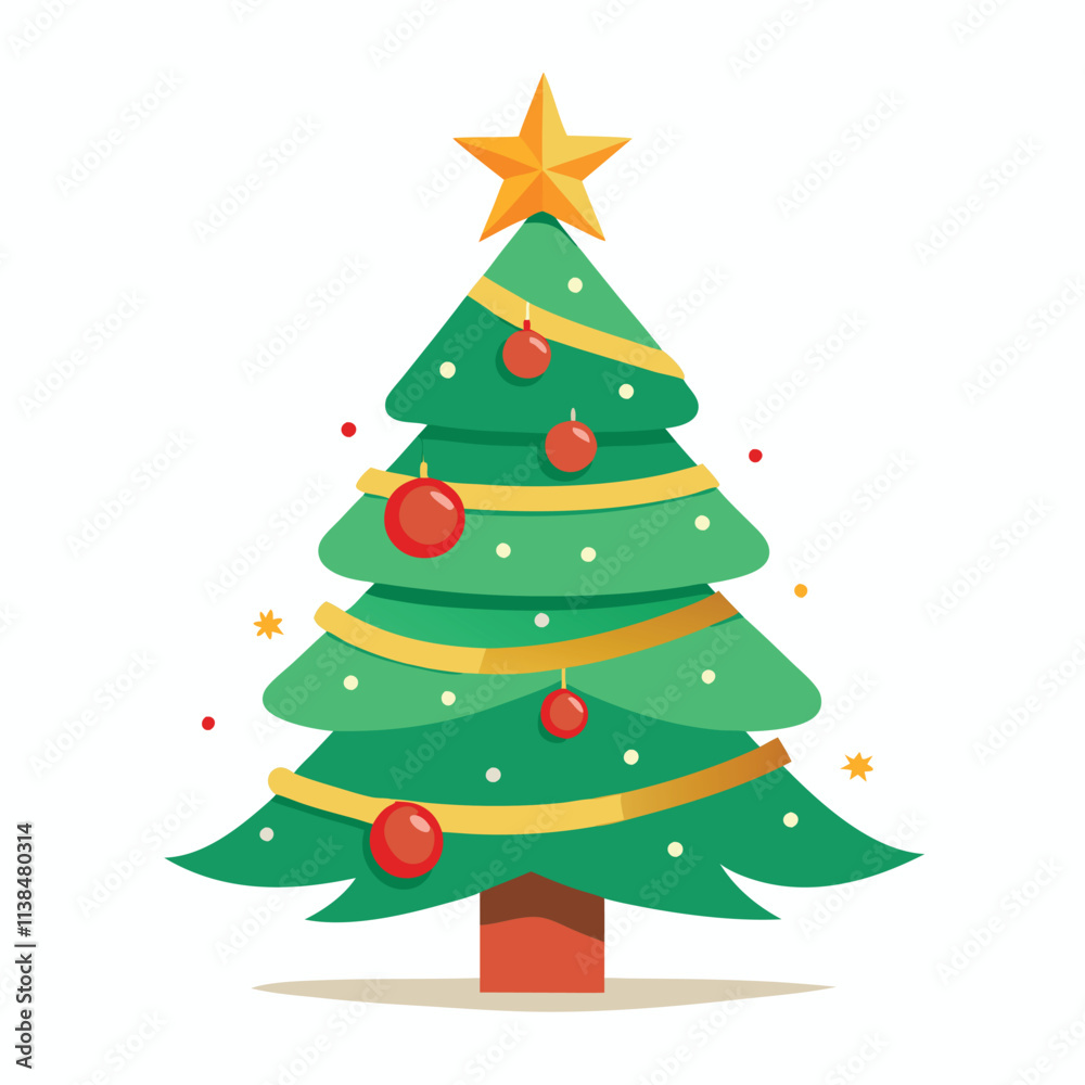 A christmas tree with presents and a star on it A christmas tree with presents and a star on it