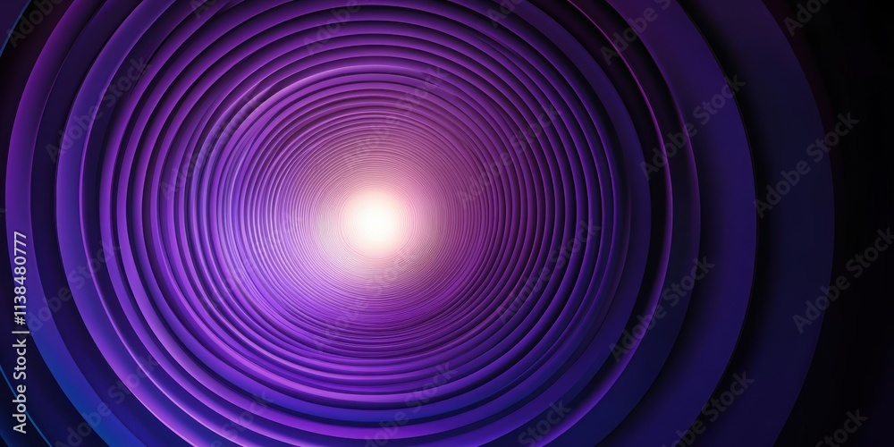 Abstract Spiral Pattern in Purple Tones with Radiating Light in the Center Creating a Hypnotic and Mesmerizing Visual Effect on the Audience Abstract Spiral Pattern in Purple Tones with Radiating Light in the Center Creating a Hypnotic and Mesmerizing Visual Effect on the Audience