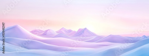 Pastel Mountainscape Sunris...