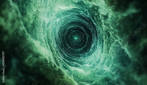 Emerald Green Vortex Swirli...