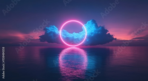 Neon Ring Encircles Cloud A...