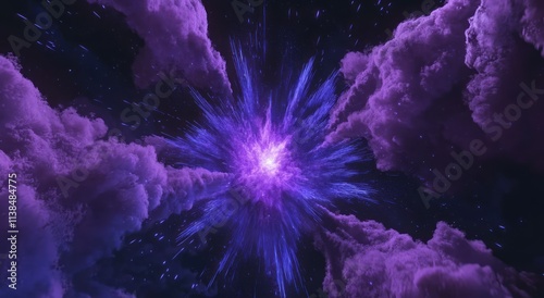 Purple Clouds Surround a Co...