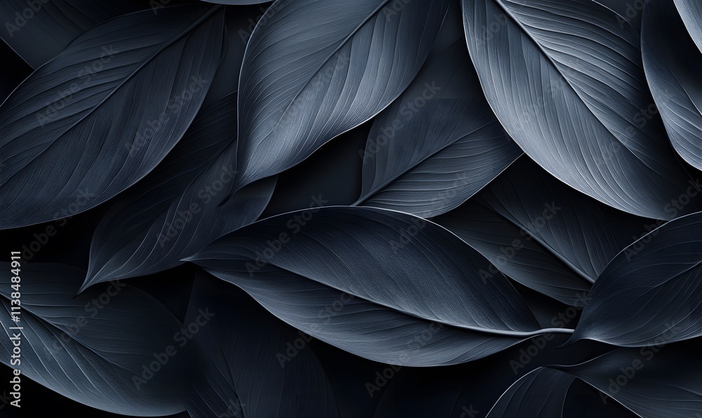 Fototapeta premium Modern Backgrounds with Dark Leaf Patterns and Sleek