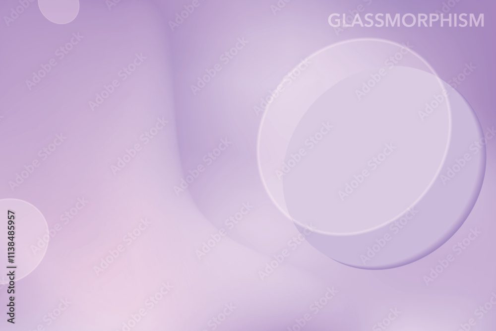 Obraz premium Hexagon Shaped Glassmorphism Pastel Purple Background. Aesthetic Design Vector Illustration For E-commerce, Beauty, Fashion, Web, UI, Etc.