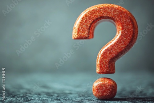 A close-up shot of a question mark symbol on a surface, ideal for use in educational or creative projects