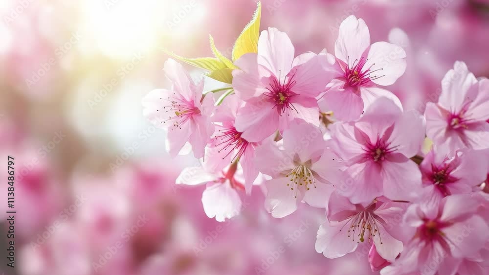 Beautiful cherry blossoms in full bloom against a bright spring sky during sunset, beautiful cherry blossoms by the seamless ing timelapse virtual video Background Beautiful cherry blossoms in full bloom against a bright spring sky during sunset, beautiful cherry blossoms by the seamless ing timelapse virtual video Background