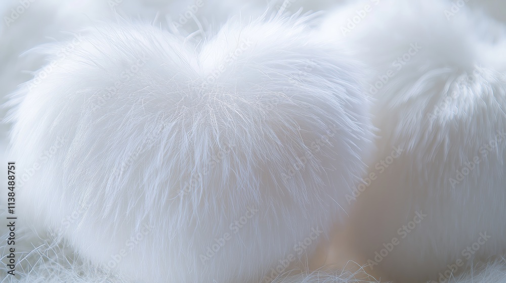 Two white soft fluffy plush hearts on textured background for love valentines day themes Two white soft fluffy plush hearts on textured background for love valentines day themes