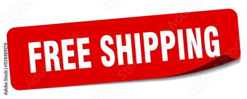 FREE SHIPPING red sticker