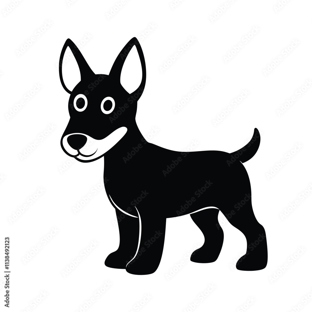 A cute rufus baby dog vector illustration A cute rufus baby dog vector illustration