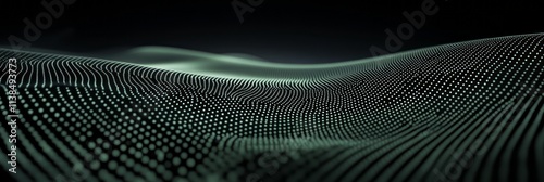 Abstract Green Light Dotted...