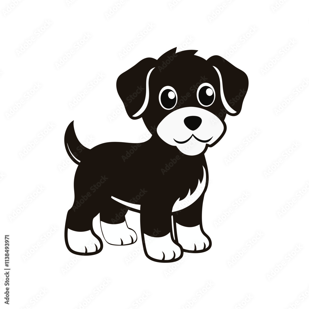 A cute rufus baby dog vector illustration A cute rufus baby dog vector illustration