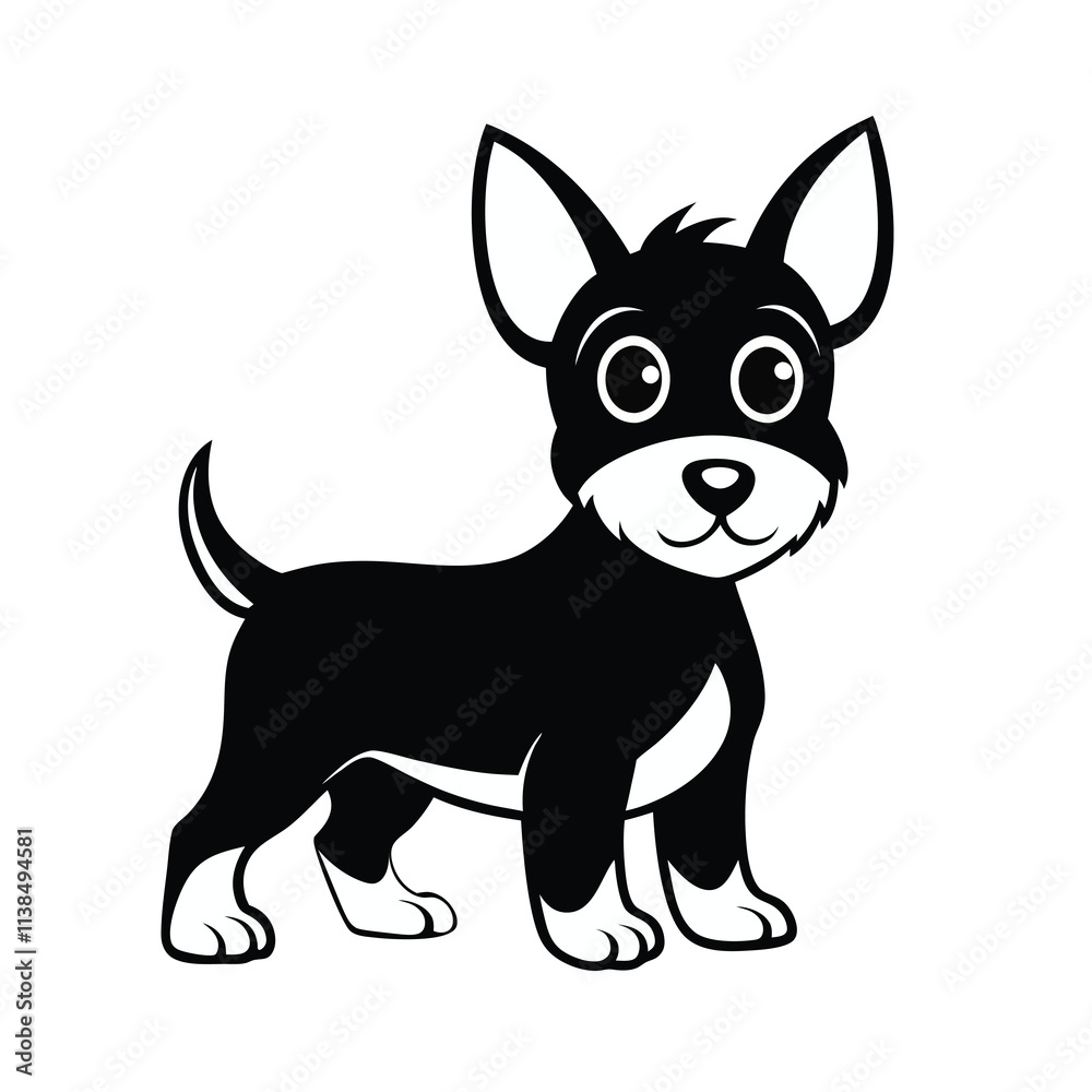 A cute rufus baby dog vector illustration A cute rufus baby dog vector illustration