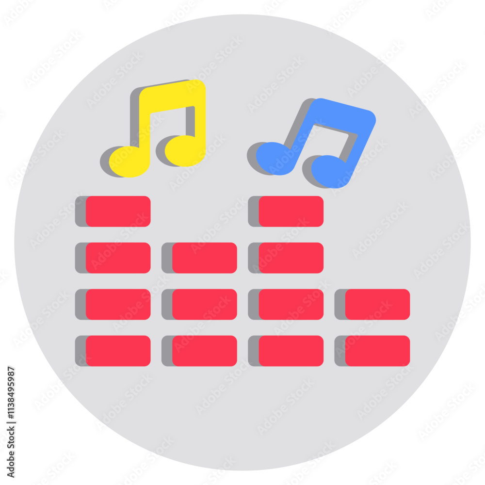 Obraz premium An editable design icon of volume equalizer