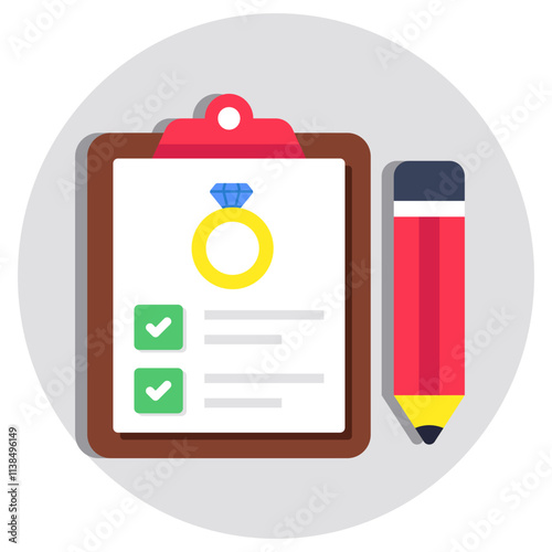 Premium download icon of engagement list