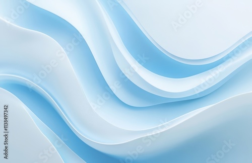 Abstract Blue Wave Pattern ...