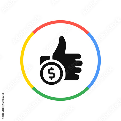 Thumbs Up with Dollar Icon
