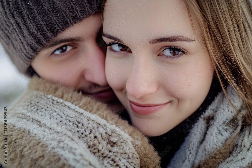 A man and a woman embracing each other in a warm moment A man and a woman embracing each other in a warm moment
