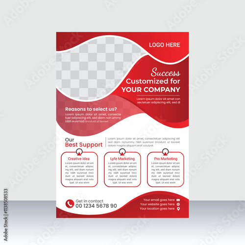 Creative modern business flyer design template, Professional corporate flyer template layout design vector