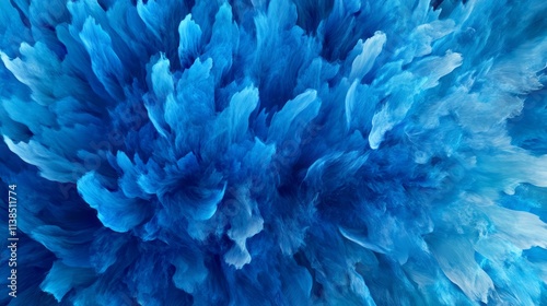 Abstract Blue Swirling Clou...