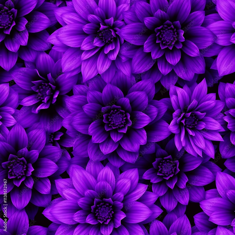 Purple Dahlia Blooms Purple Dahlia Blooms