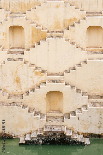 Panna Meenn Ka Kund - Old stepwell with labyrinthine stairs - Jaipur, India 