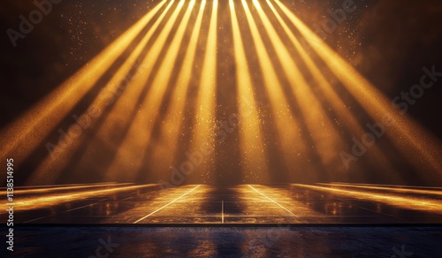Golden Stage Lights Illumin...