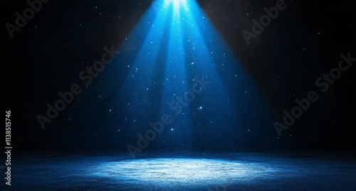 Blue Spotlight Illuminates ...