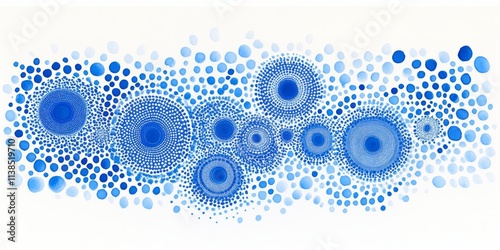 Abstract Blue Watercolor Ci...