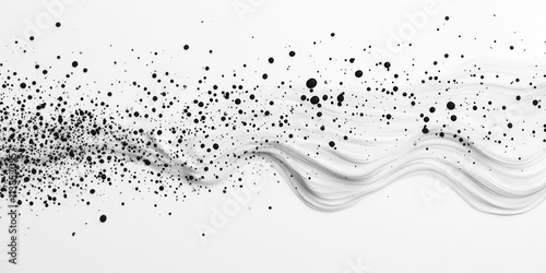 Abstract black dots scatter...