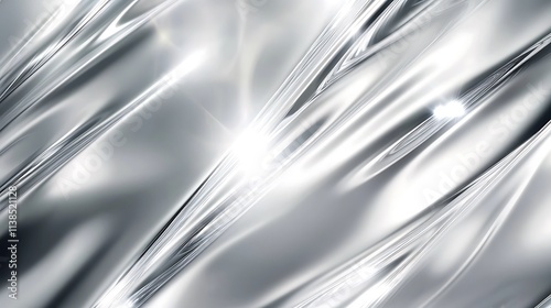 27. A luminous silver background with abstract streaks of light crossing diagonally