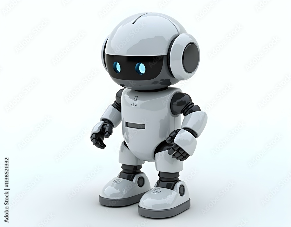 AI robot assistant 3D render icon isolated on transparent background cutout ia AI robot assistant 3D render icon isolated on transparent background cutout ia