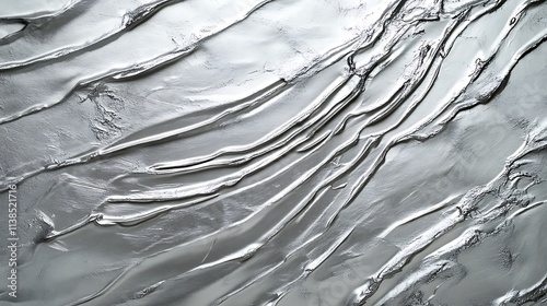 7. A brushed silver background with horizontal grain texture photo