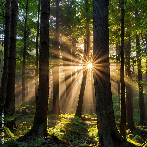 morning in the forest
