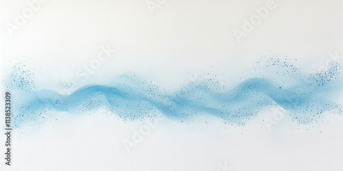 Abstract Blue Wave Particle Dispersion Design photo