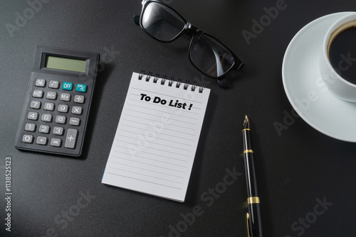 Business concept with a word To Do List on black background