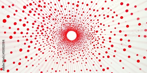 Red dots radiating outwards...