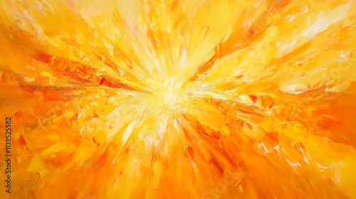 Abstract Oil Painting Yello...