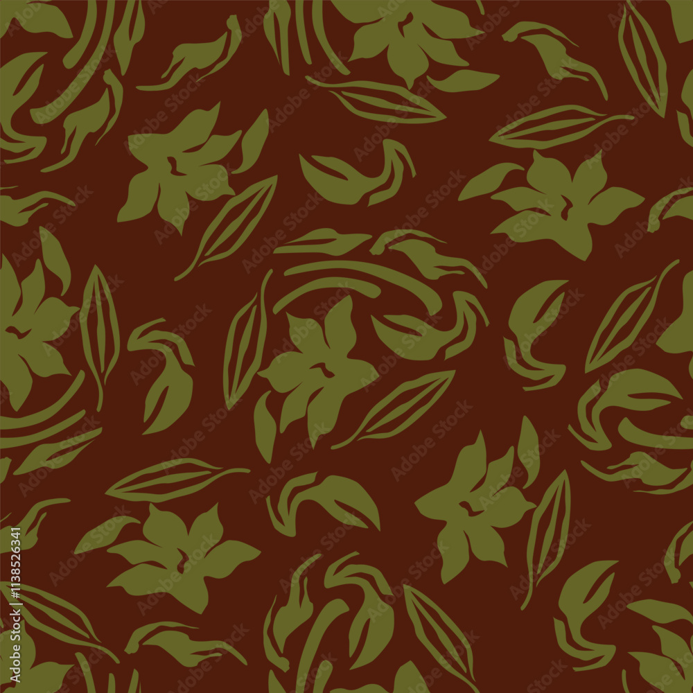 Fototapeta premium abstract a solid multicolor small and big flower mixed vector pattern arrangement with medium color, all over vector design with white background illustration digital