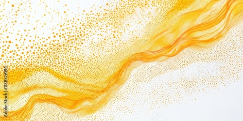Abstract Golden Waves Dotte...