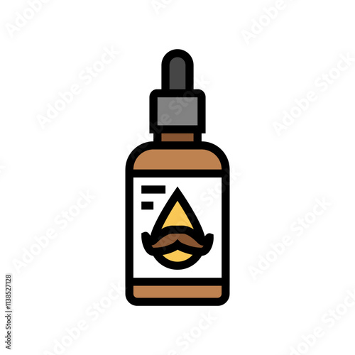 beard oil bottle men cosmetic color icon vector. beard oil bottle men cosmetic sign. isolated symbol illustration